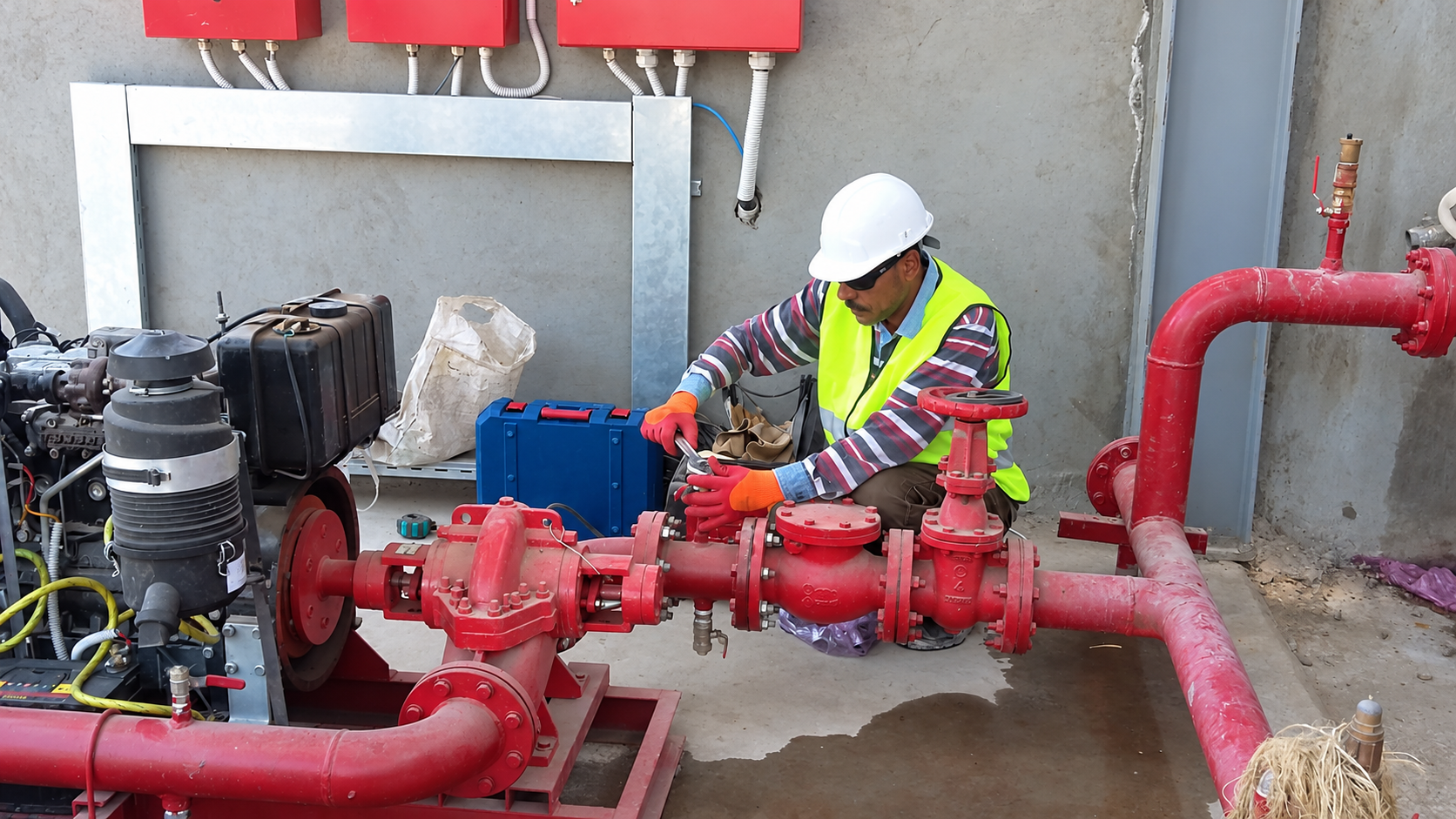 Electrical & Firefighting Works — Dimass project photograph